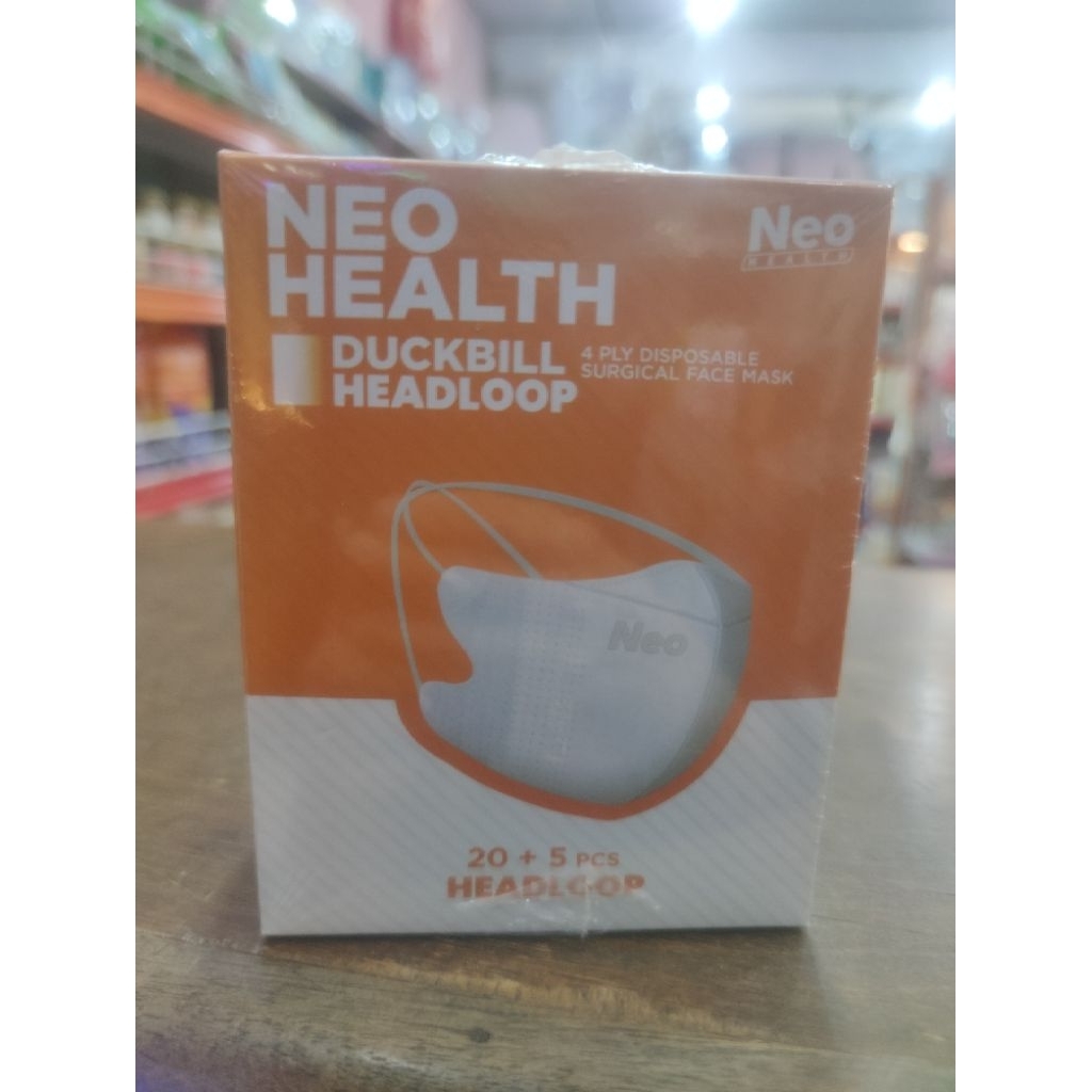 Neo Health Duckbill Headloop ~ Masker Hijab 4 ply