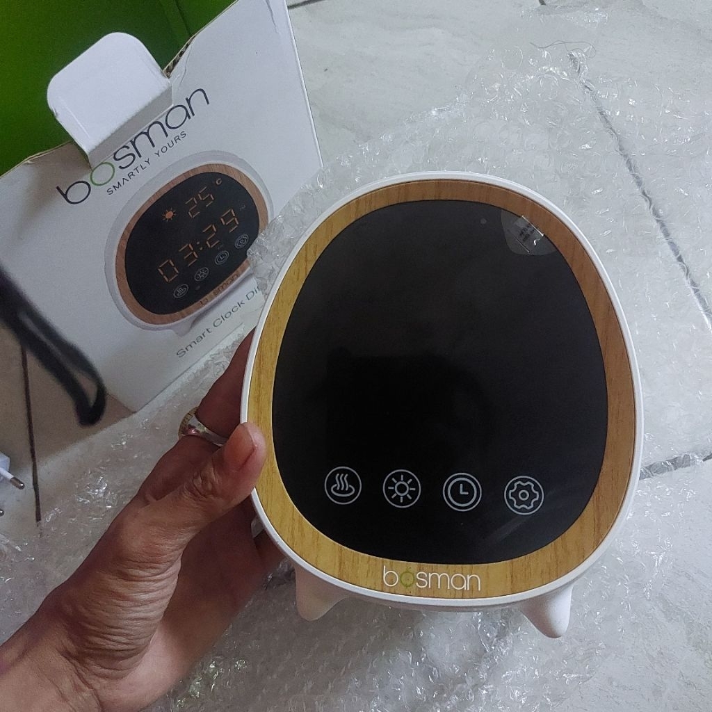 Bosman Smart Clock Diffuser Jam Digital LED Aromaterapi Humidifier Suhu Alarm