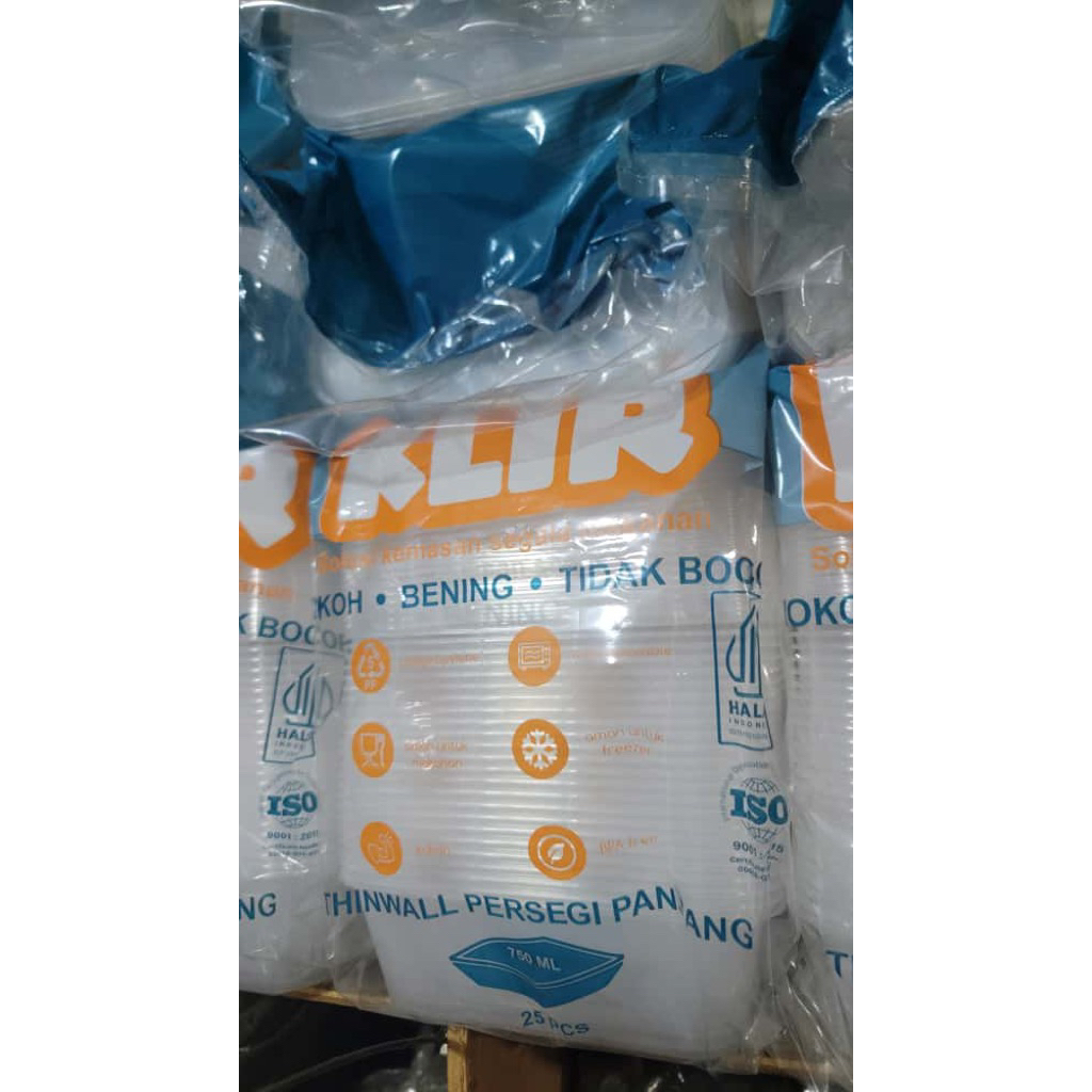 Kotak Makan Plastik 750ml Tempat Box Nasi Microwave Thinwall Food Container