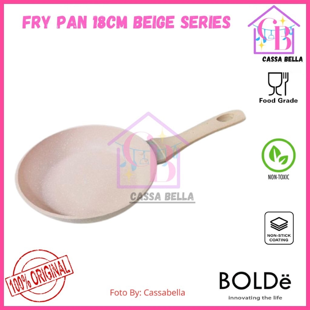 Fry Pan BOLDE Beige Series / BOLDE Fry Pan 18cm Beige Series / Penggorengan Bolde