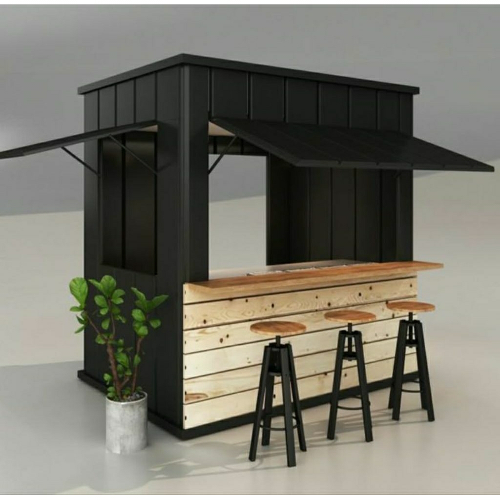 Booth Container Cafe / Coffe Shop Custom Minimalis