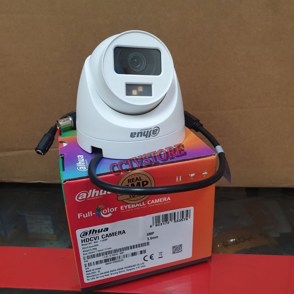 DAHUA T1A59P CCTV INDOOR DAHUA 5MP FULL COLOR KAMERA CCTV INDOOR DAHUA 5 MP COLORVU / FULL COLOR MAL