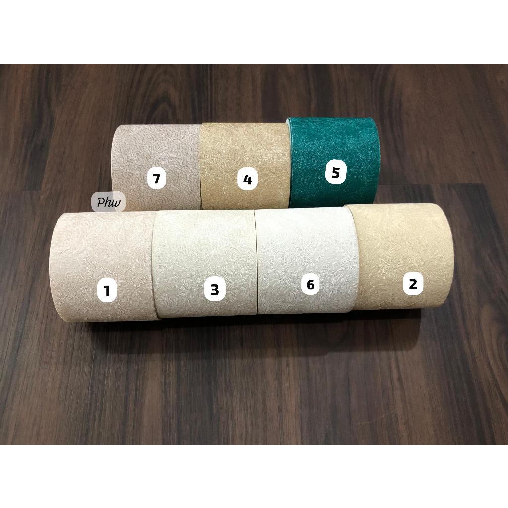 WALLPAPER BORDER LIS POLOS TEKTUR CREAM HIJAU 10MTR PEMBATAS DINDING