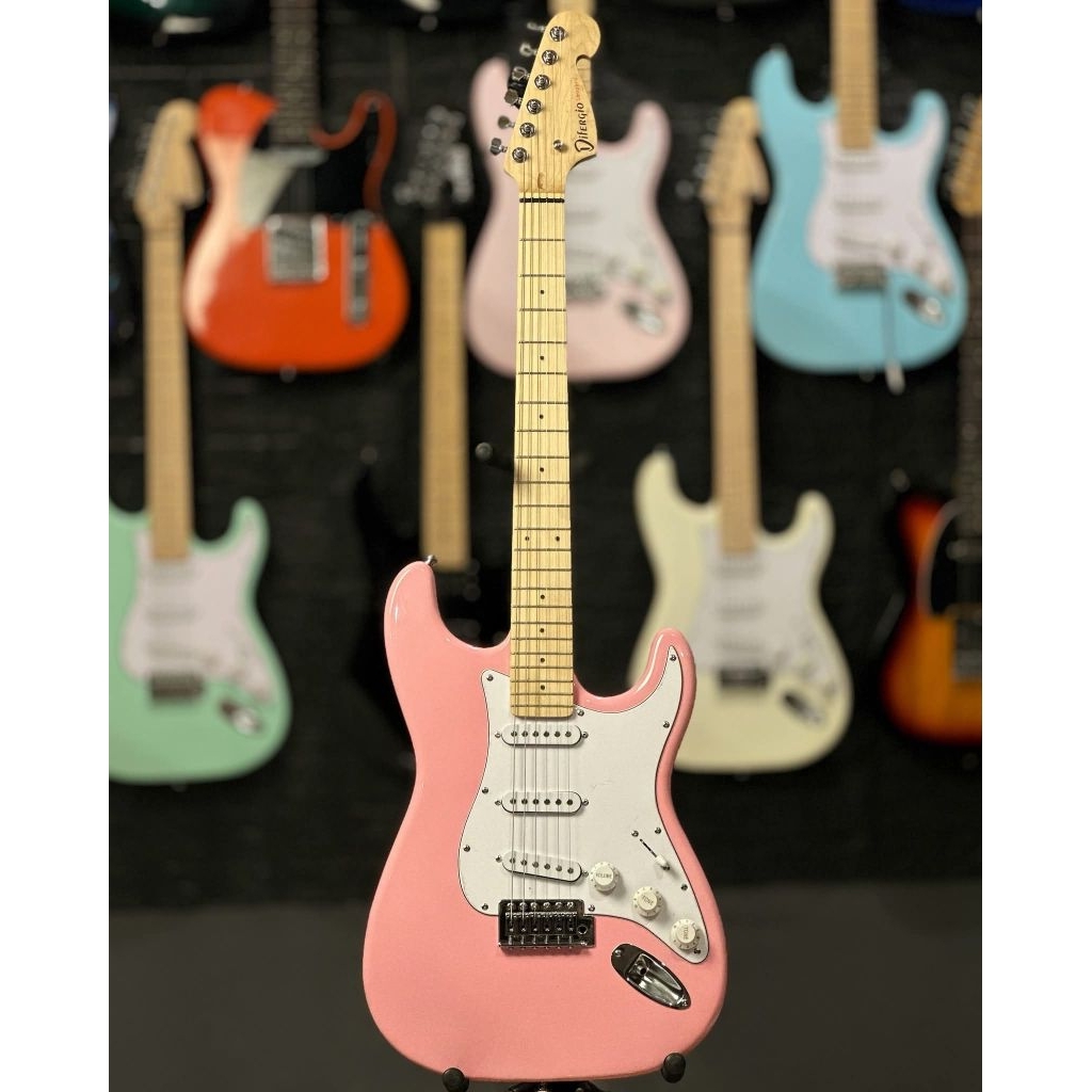 Gitar elektrik Original Difergio leopard pink