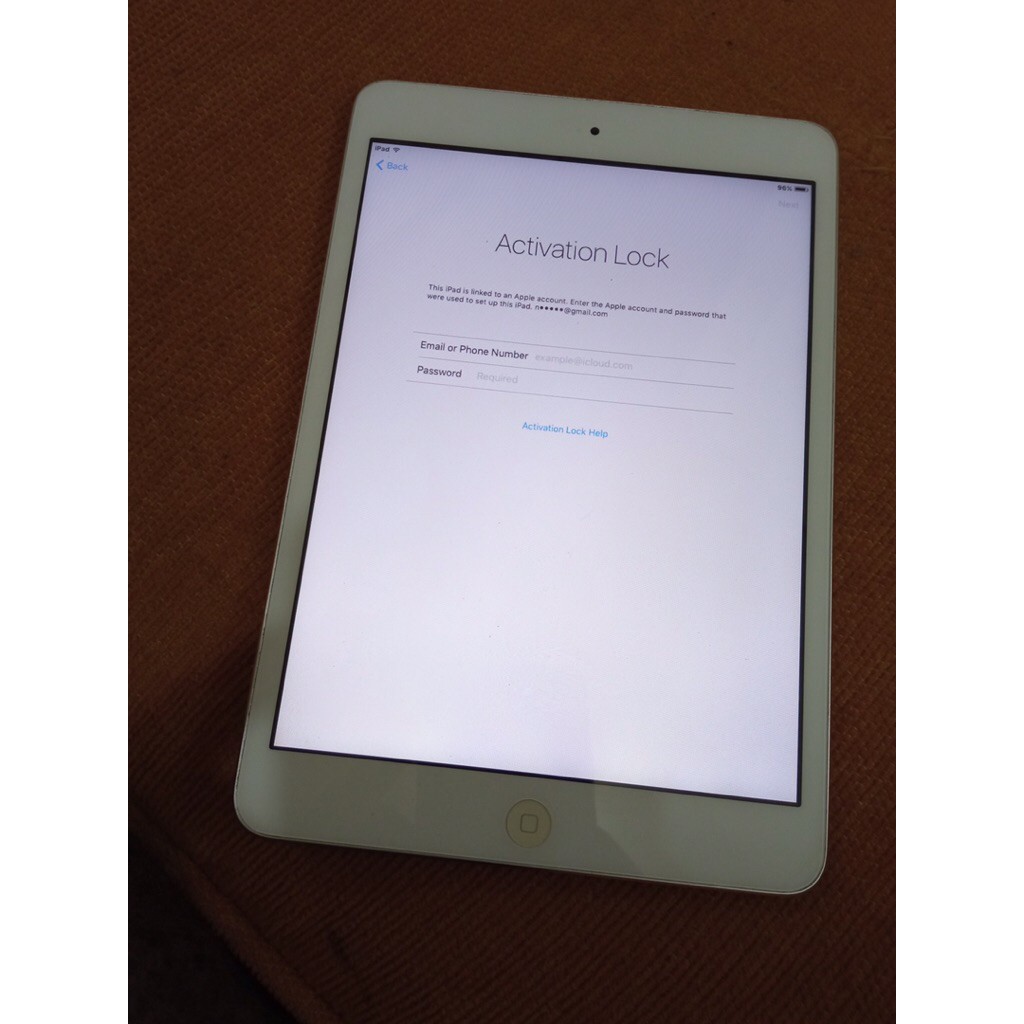 ipad mini 1 lock icloud