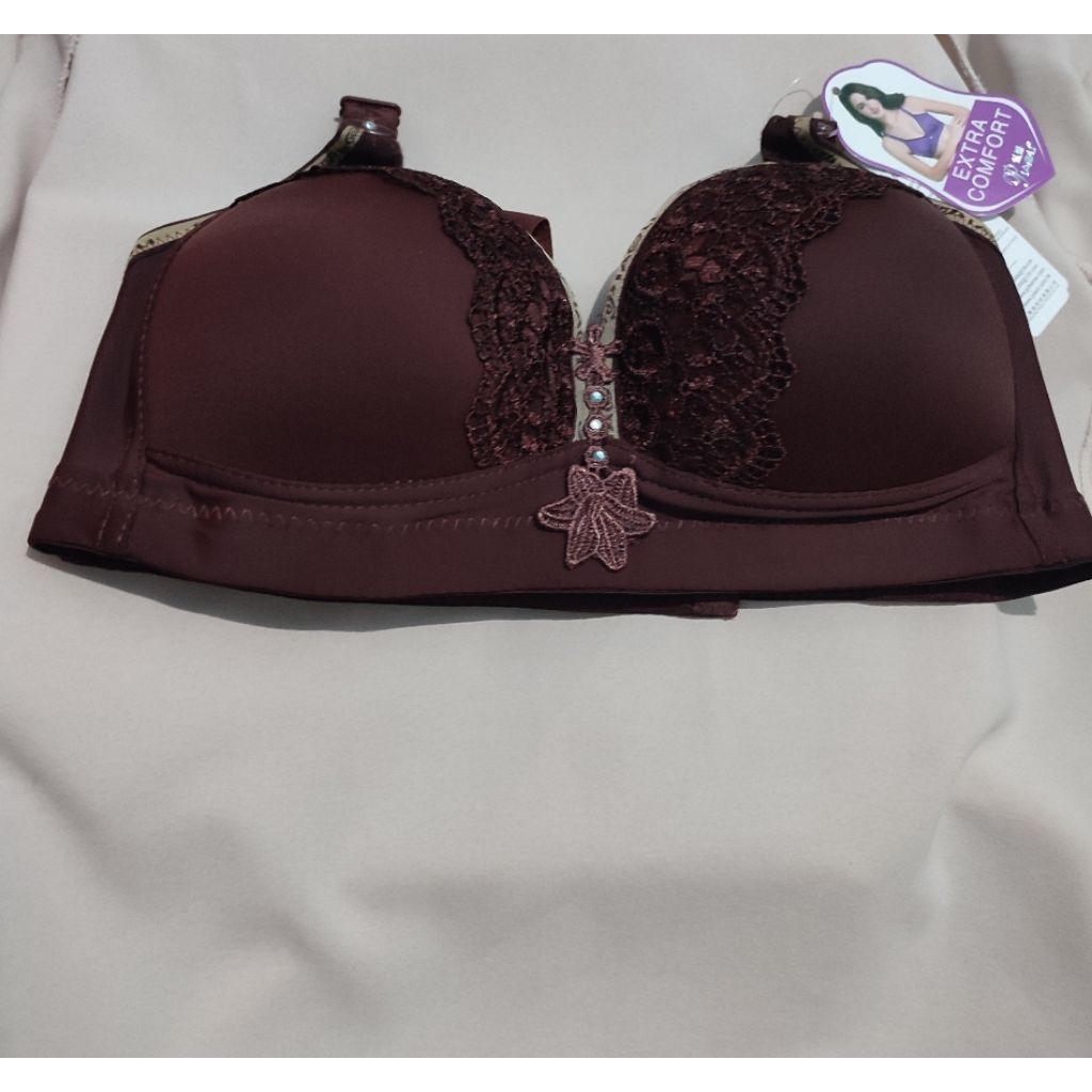BH Piaoli cup B Pakaian dalam wanita Kait 3 s size 46/105 Bra wanita Tanpa kawat bahan Lembut
