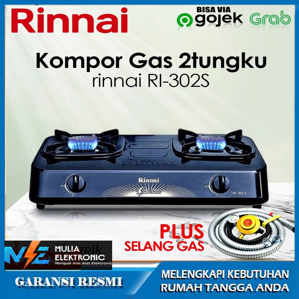 Kompor Gas Rinnai 2 tungku RI-302S Kompor Gas Rinnai 2 tungku api Sun Burner TERMURAH PROMO