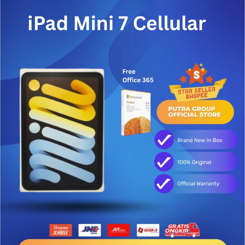 (RESMI) iPad Mini 7 WIFI Cellular 128GB 256GB