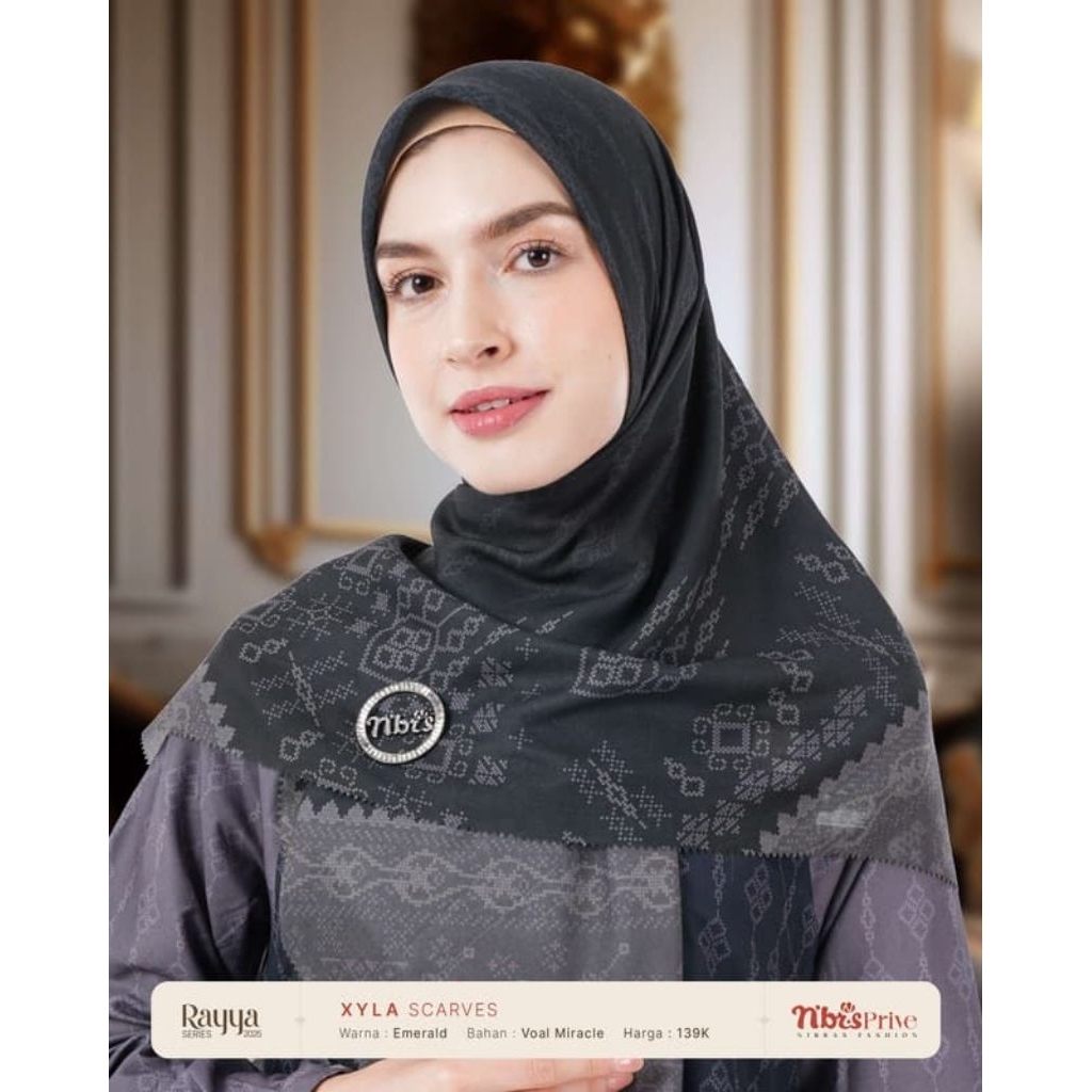 XYLA SCARVES JILBAB XYLA SEGI EMPAT MOTIF NIBRAS