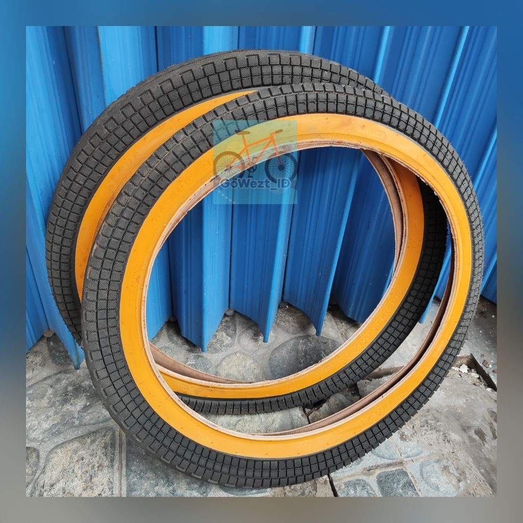 [JUAL MURAH] Ban Luar Sepeda Ukuran 20 x 2.25 Kenda Hitam Kuning K1040 BMX Lipat Mini | High Quality