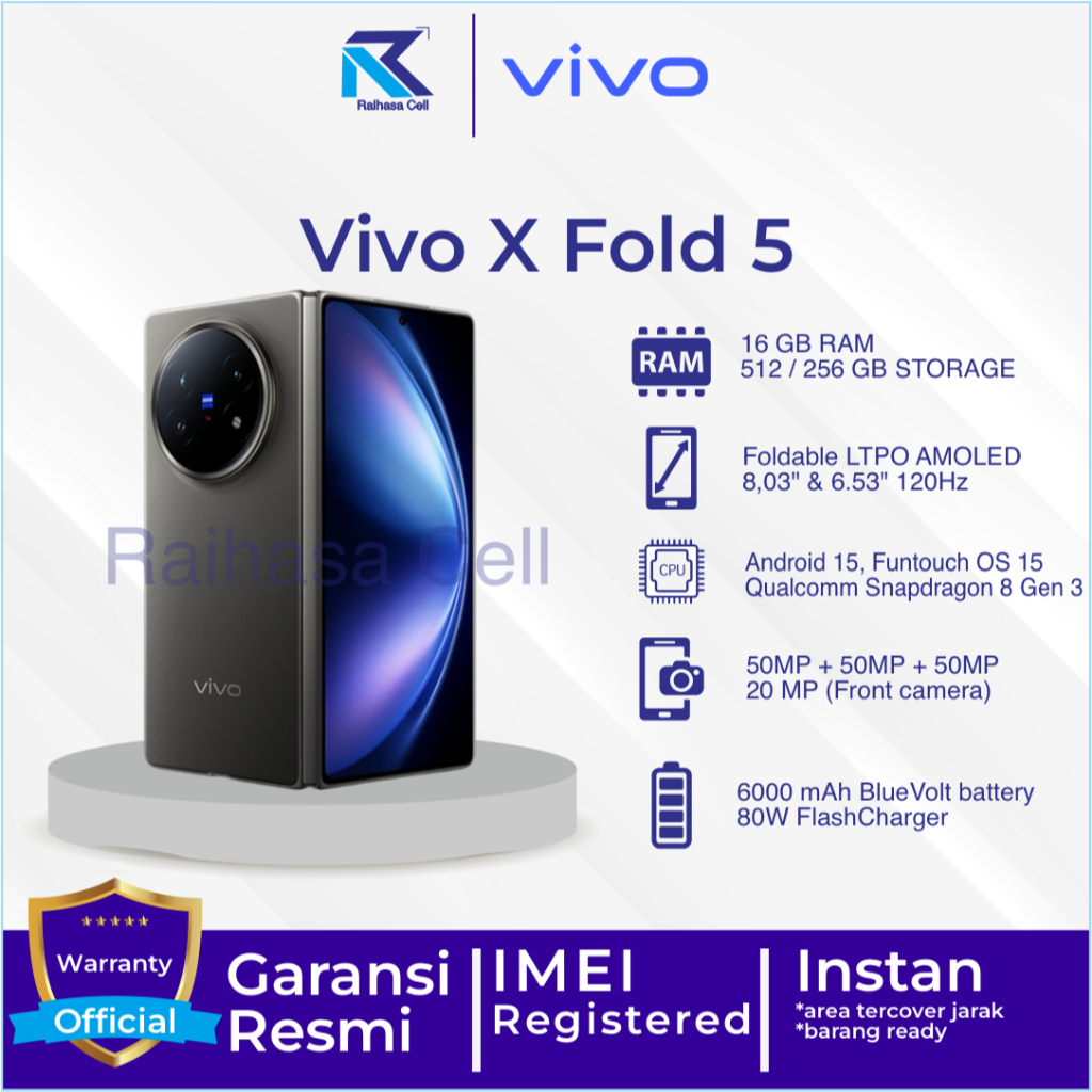 Vivo X Fold 5 16/512 GB - Garansi Resmi