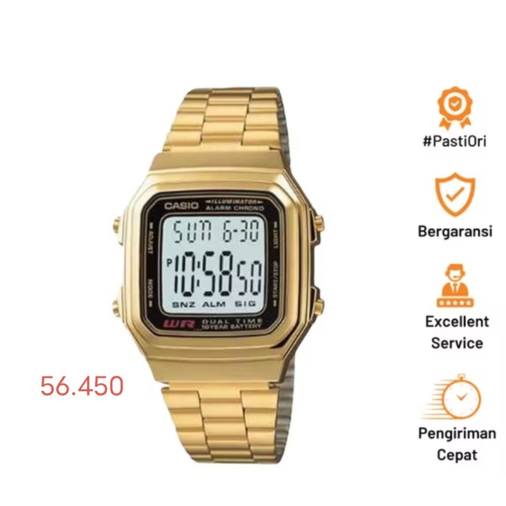 JAM TANGAN CASIO ORIGINAL GOLD 0799