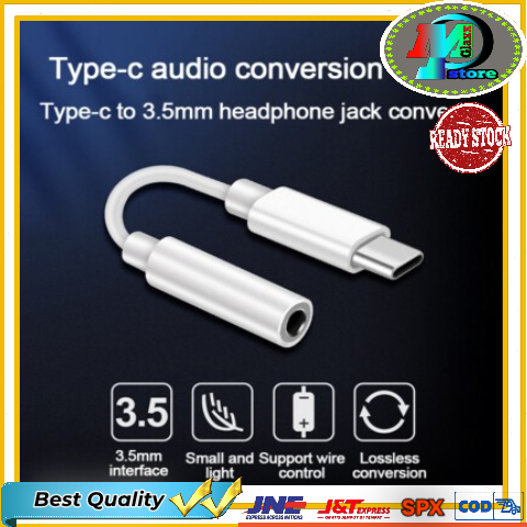Adaptor Converter Headset Type C to jack audio / Konverter Headset Type C to jack audio
