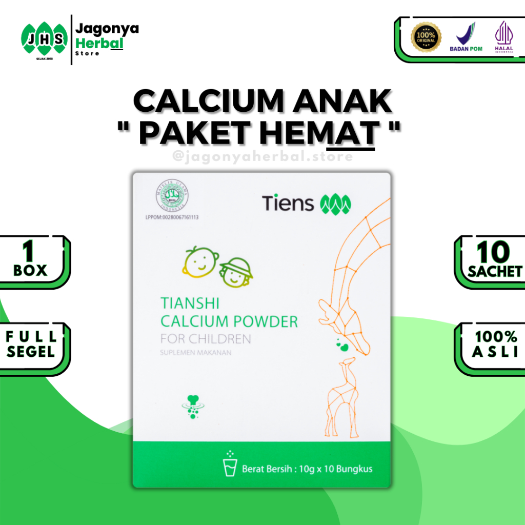 Tianshi Kalsium Anak Susu Kalsium Murni Kecerdasan Anak Speech Delay Peninggi Badan Anak 1-10 Tahun