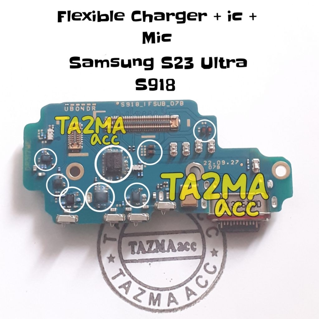 Samsung S23 Ultra S918 Ori Flexible Charger + ic Flexibel Fleksibel Konektor Cas SAMSUNG S23 ULTRA