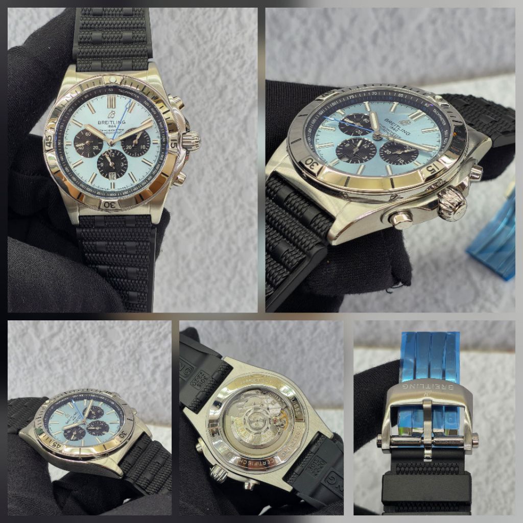 JAM TANGAN BREI CHRONOMT ICE BLUE AUTOMATIC DIAL 45MM
