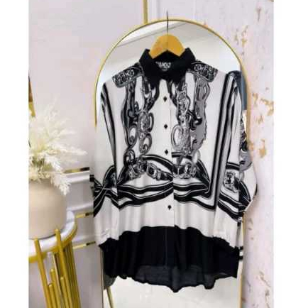 KEMEJA RAYON MOTIF/BLOUSE WANITA TERBARU/KEMEJA WANITA KERJA SEMI FORMAL/KEMEJA MOTIF VIRAL TERBARU/
