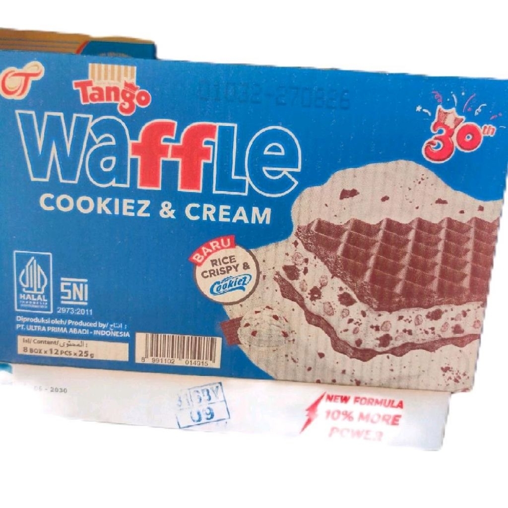 

[ 1 box ] tango waffle cookiez & cream | baru rice crispy cookiez | 1 krtn isi 8box