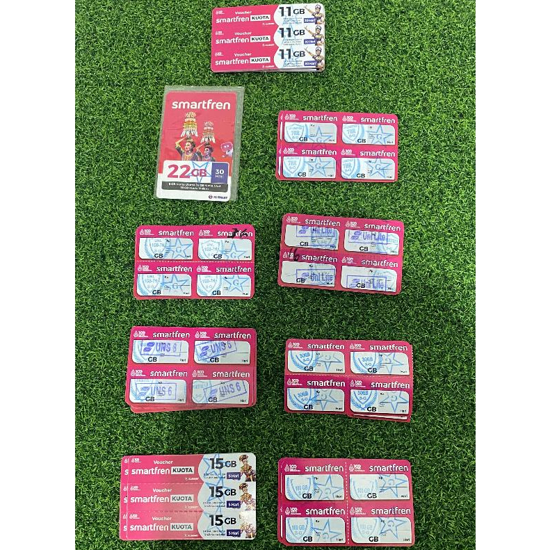 VOUCHER SMARTFREN PAKET DATA SMART V. SM 15GB 10H V. SMART 9GB GOKIL V. SMART 1GB UNLI 7HR V. SMART 