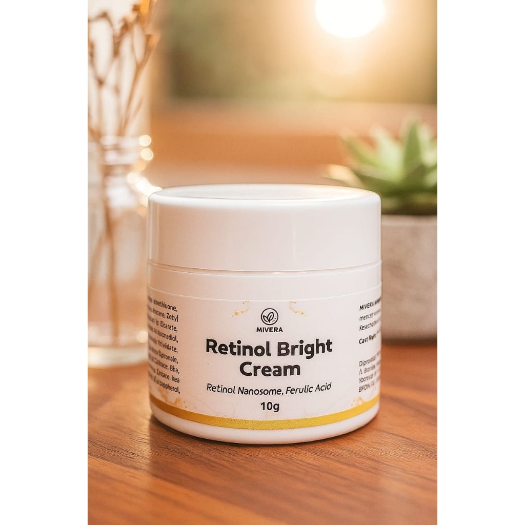 Retinol Bright Cream, Night Cream, Glowing, Kulit Cerah, Anti Aging, BPOM, Halal, Original