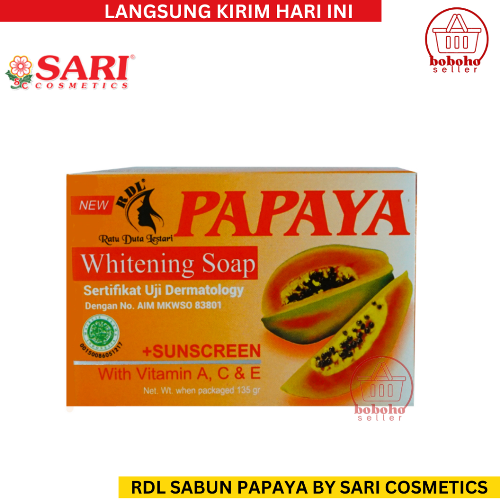 Sabun Papaya RDL by Sari Cosmetics - extract Carica pepaya whitening BPOM