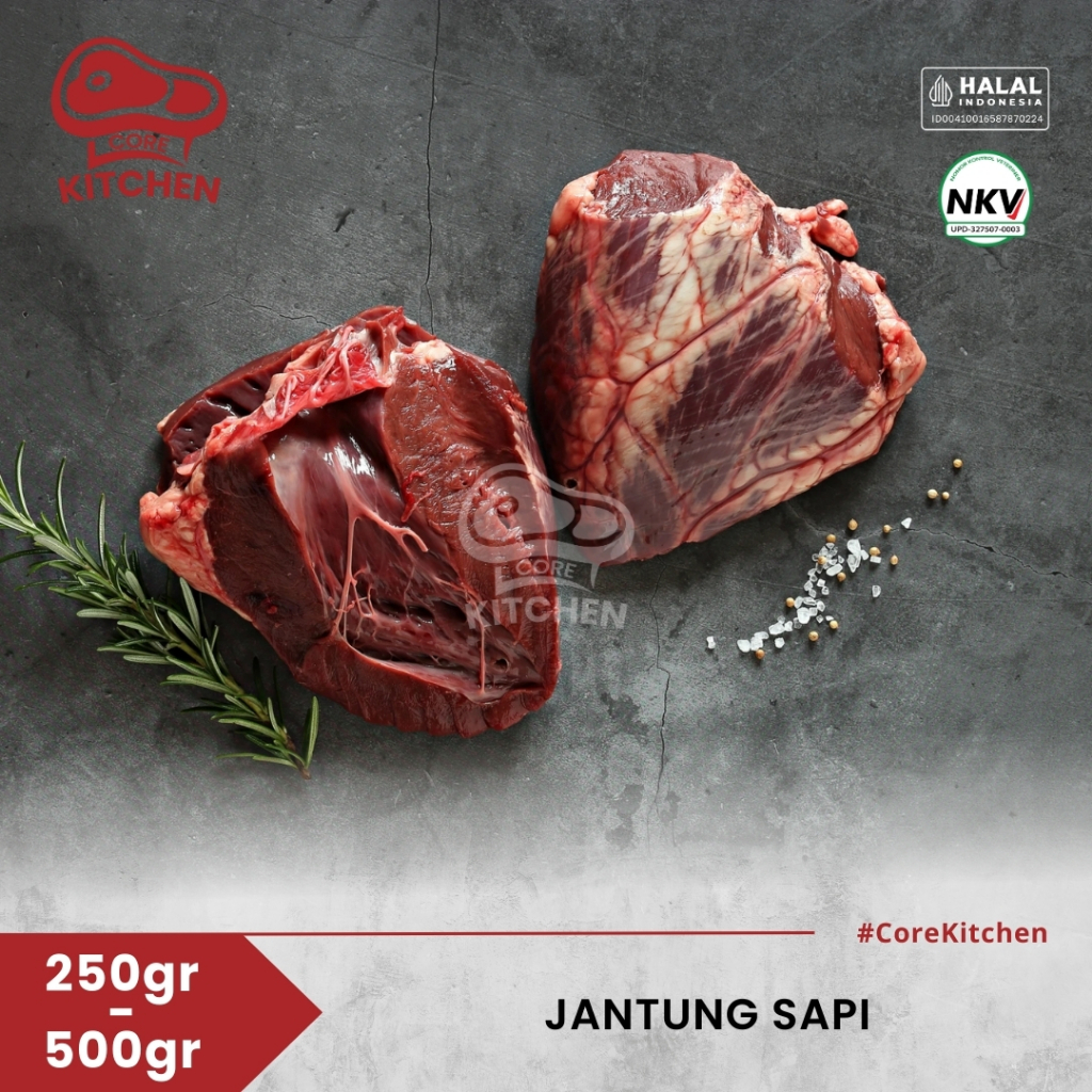 Core Kitchen Jantung Sapi Frozen Jeroan Sapi