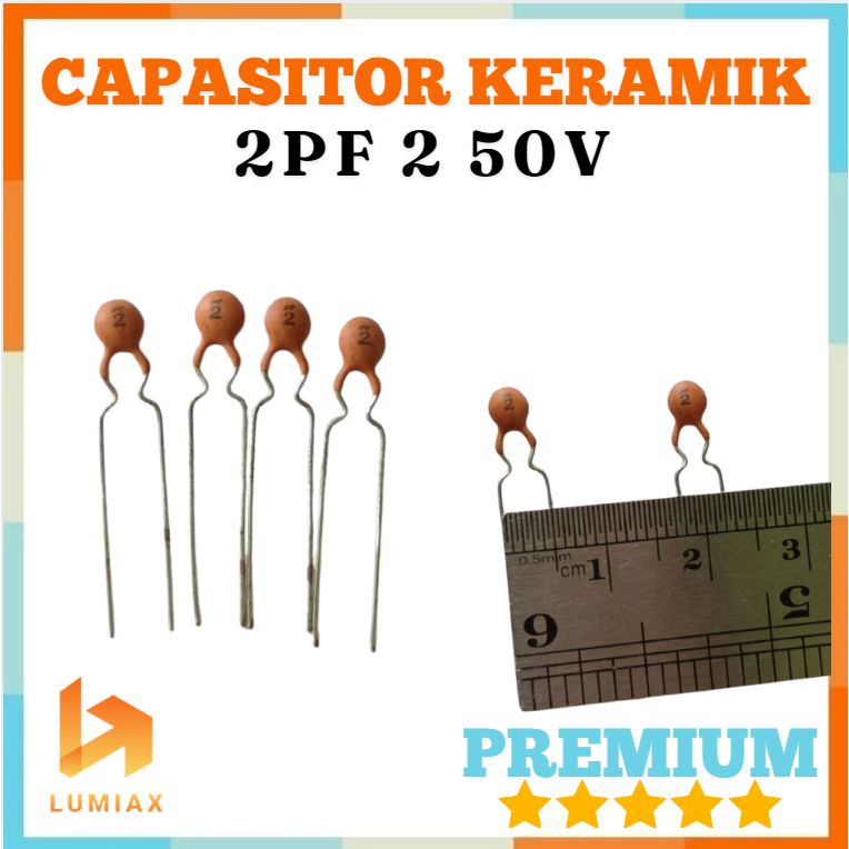 presisi kapasitor keramik 2pf 2 pf 2PF 2P 50v 1 pcs