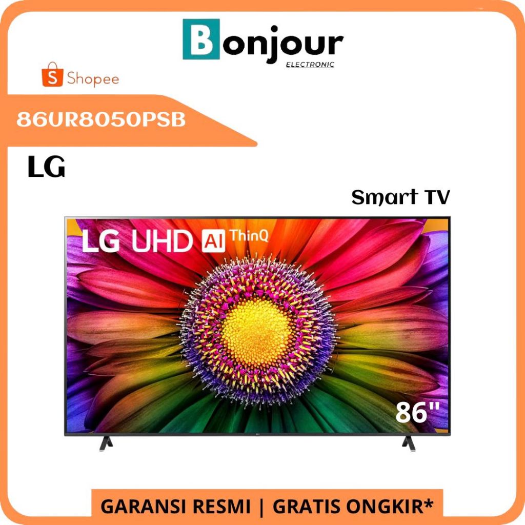 TV LG 86 Inch UR8050 LG 86UR8050PSB 4K Smart TV LG 86UR8050
