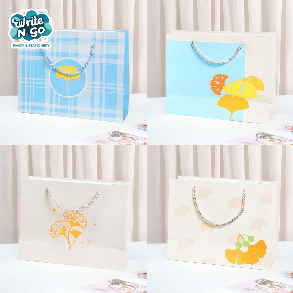 

[1 PCS] Paper Bag - Motif Netral 3 Ukuran Horizontal Tas Hadiah Bag Shop Premium - LYHD