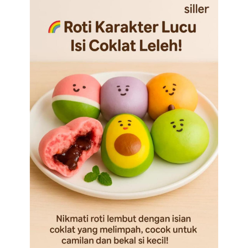 Bakpao karakter isi 6pcs full isi coklat / bapau frozen