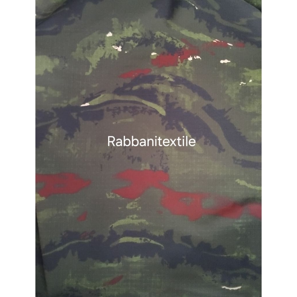 Bahan kain Loreng Ripstop habema kain Loreng habemah