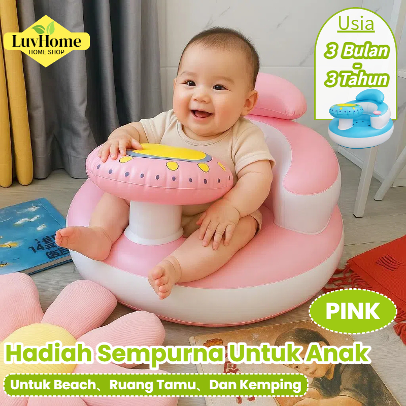 LuvHome Sofa Bayi Belajar Sofa Tiup Kursi Pompa Bayi Kursi Makan Bayi Belajar Duduk Makan Main Dan M