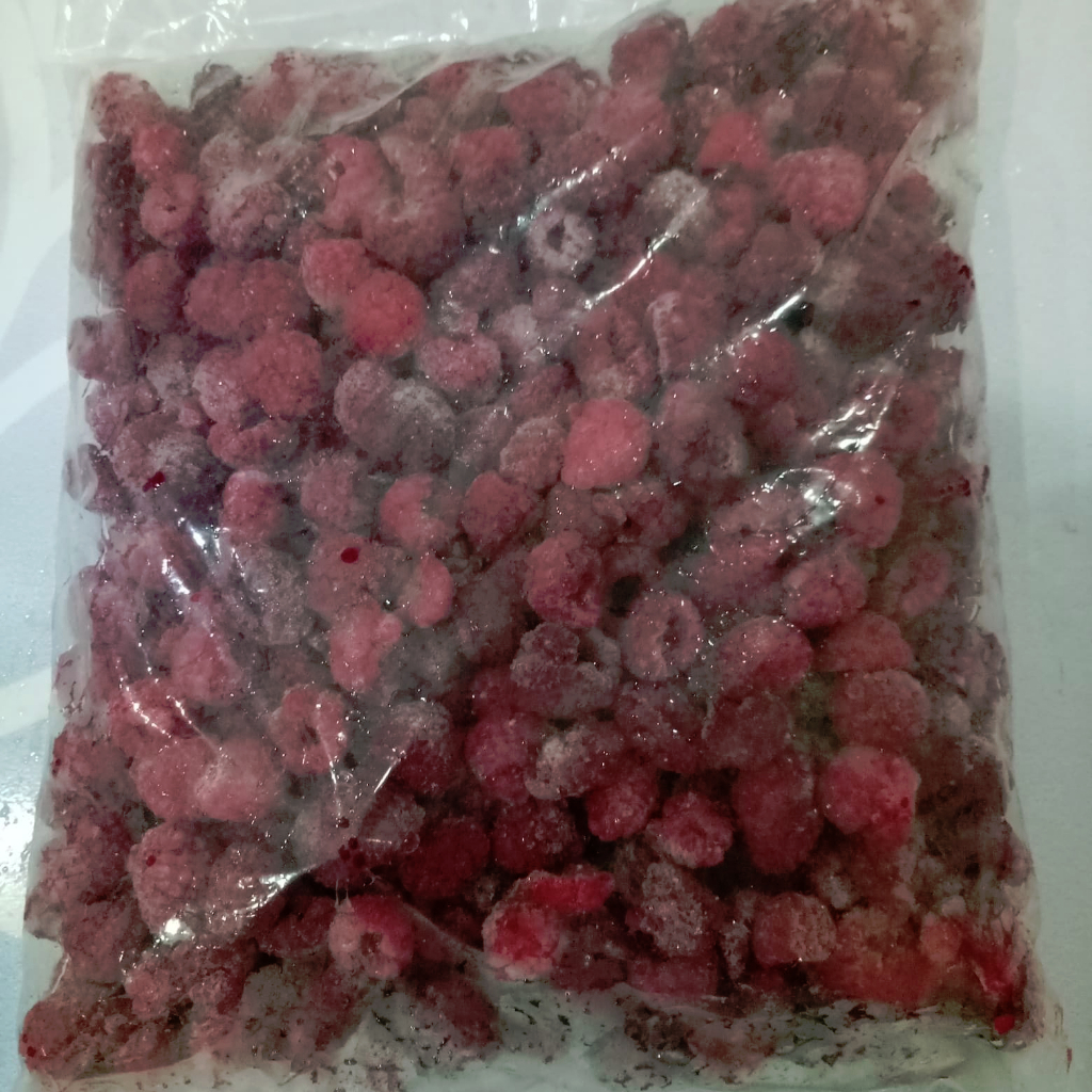 

TERMURAH 1kg Raspberry Merah Frozen Buah Beku IQF Raspberry