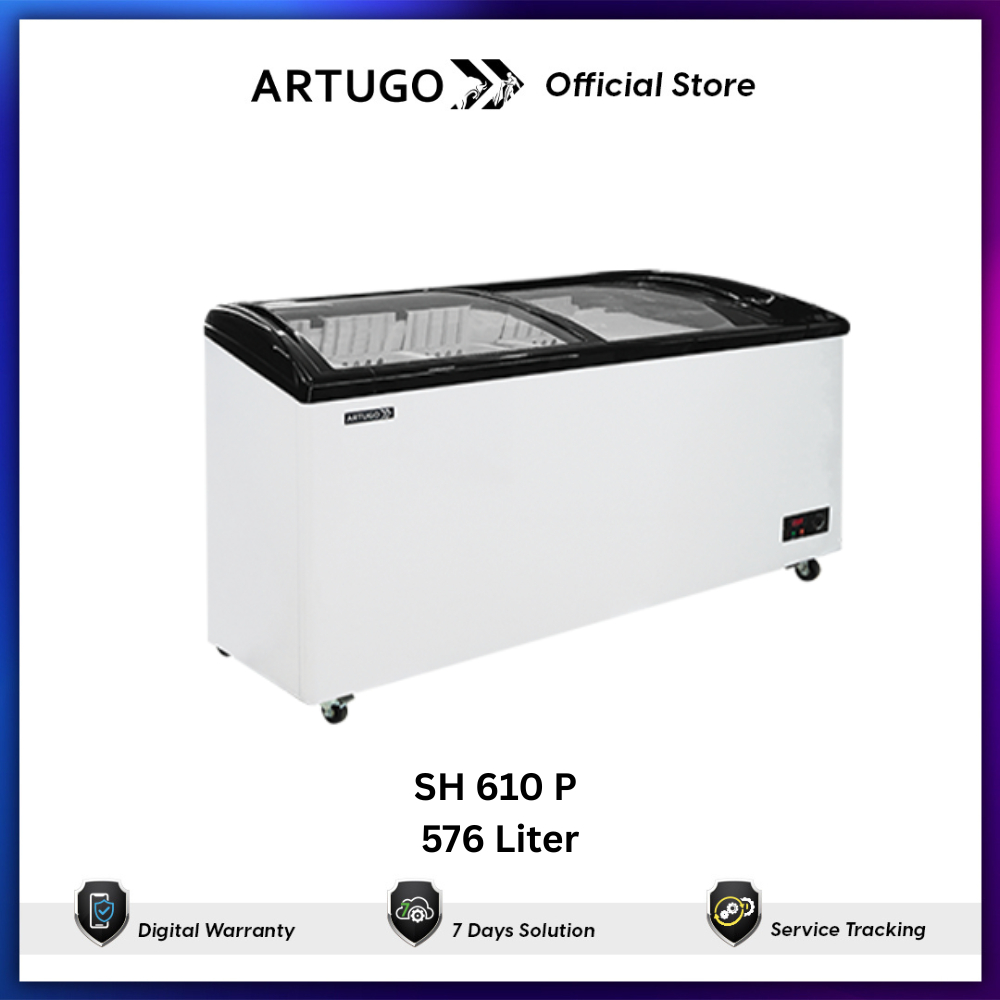 ARTUGO Sliding Curve Glass Freezer  576 Liter SH 610 S