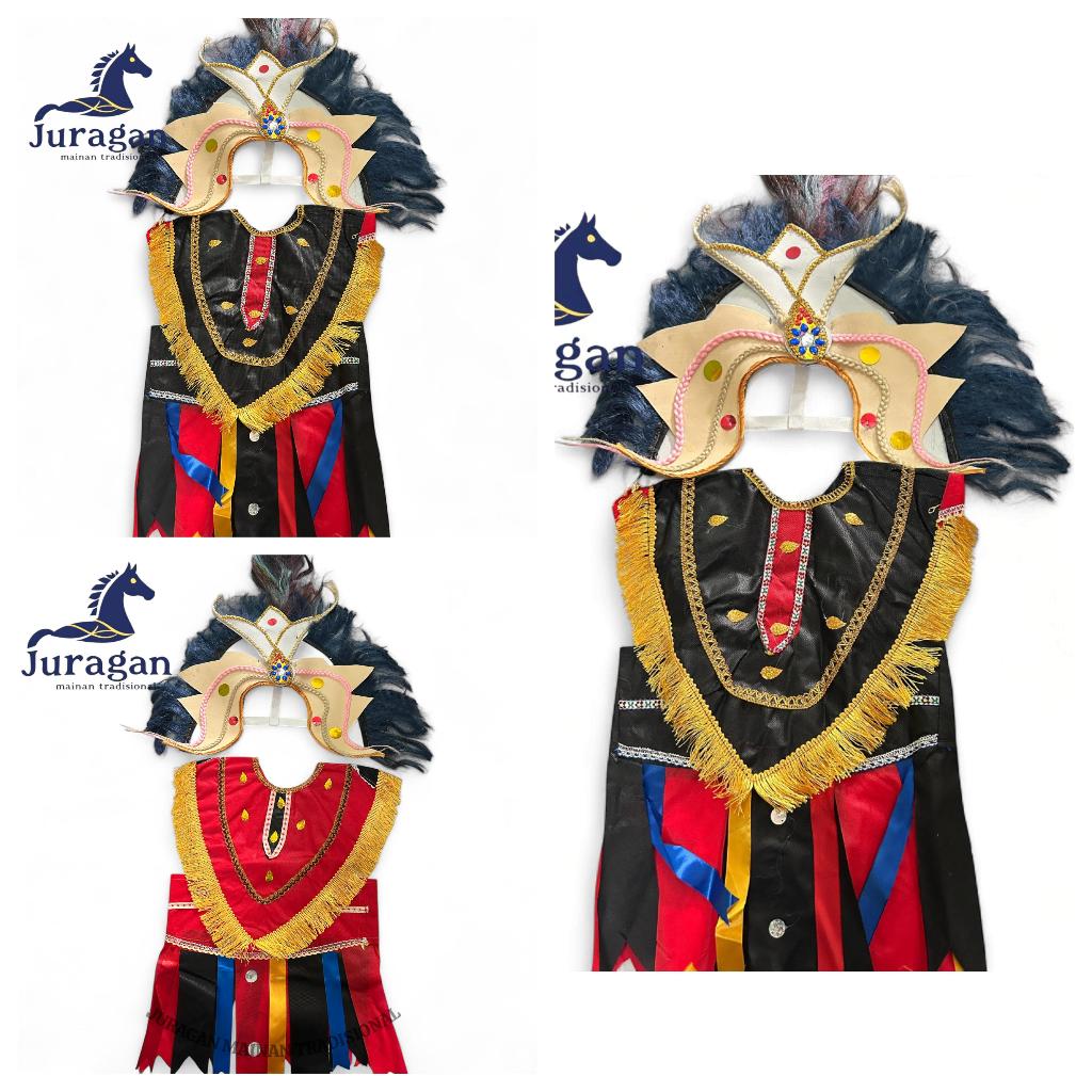 Kostum Kesenian Dayakan Topeng Ireng + Kuluk Topeng Ireng - 1 Set Murah Berkualitas