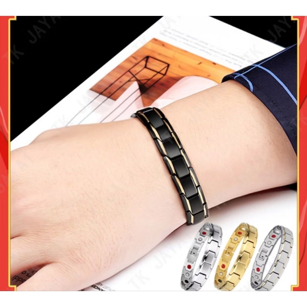 Gelang Magnet Titanium Gelang Kesehatan Pria Wanita