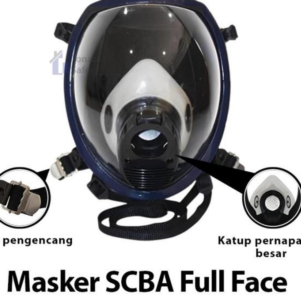 Masker SCBA / Full Face Mask SCBA Breathing Apparatus
