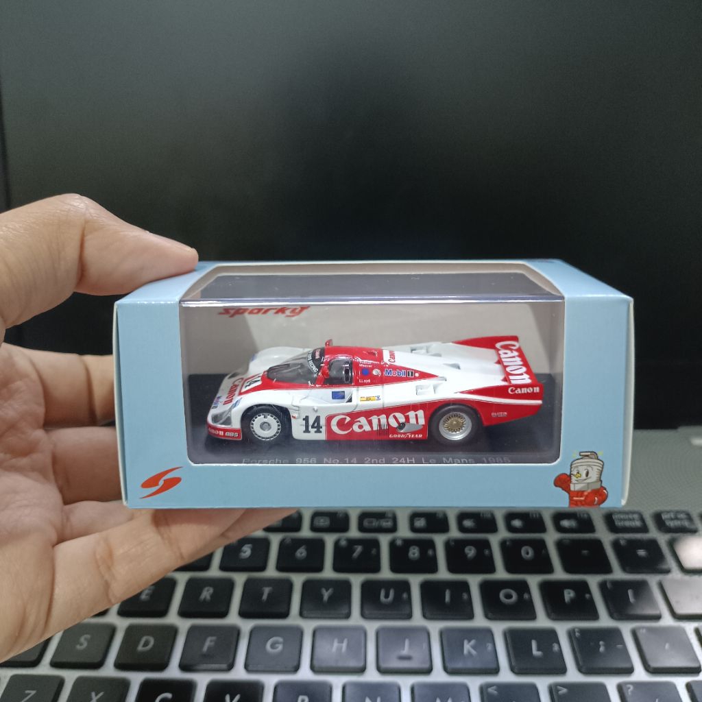 Diecast Spark Sparky 1/64 Porsche 956 Canon no 14 Lemans 24h 1985