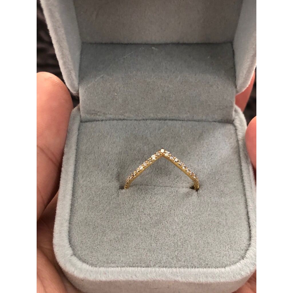 cincin emas 375 natural berlian eropa