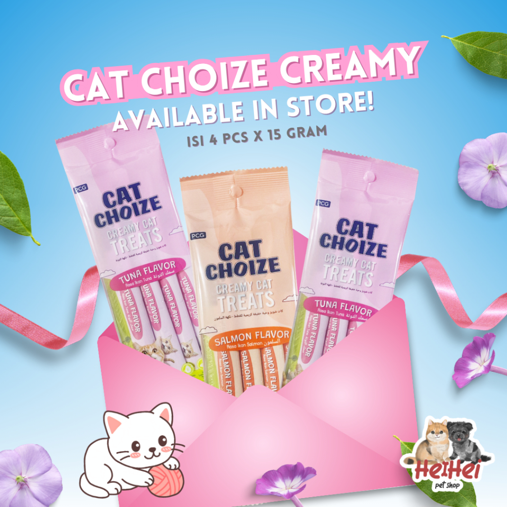 CAT CHOIZE CREAMY Snack Cat 4pcs x 15gr Salmon Tuna - Cat Creamy Snack - Cemilan Kucing - Snack Crea