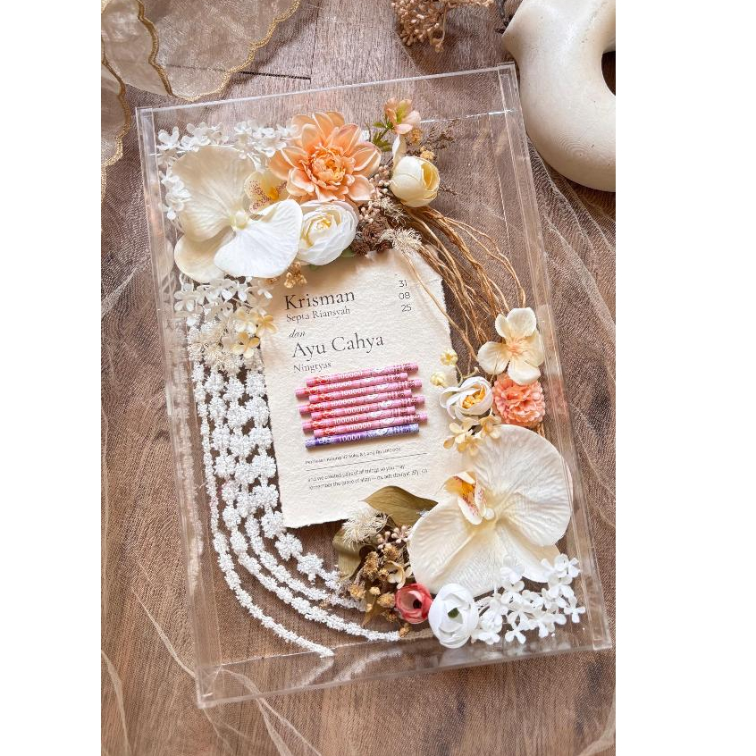 Bingkai Mahar Transparan / Mahar Akrilik / Frame Mahar Modern