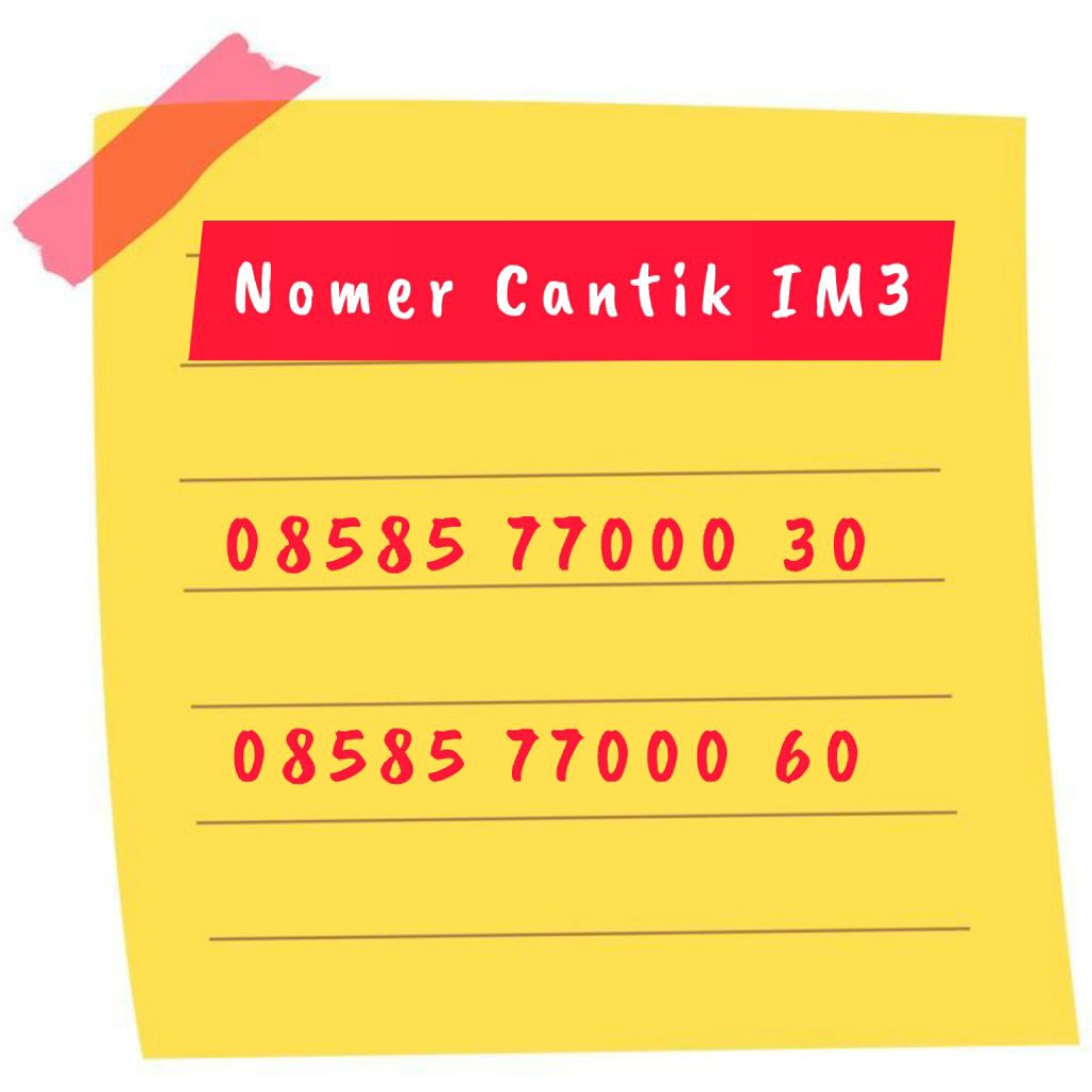 Kartu Perdana IM3 Indosat Oredoo Nocan Nomer Cantik Rapi Bagus Murah Kembar Double Triple 08585 7700