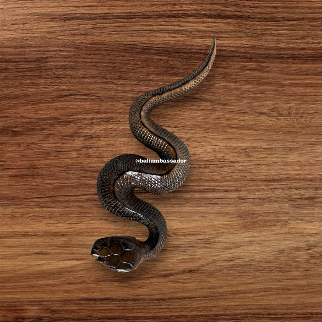 PATUNG UKIRAN KAYU ULAR HANDMADE BALI