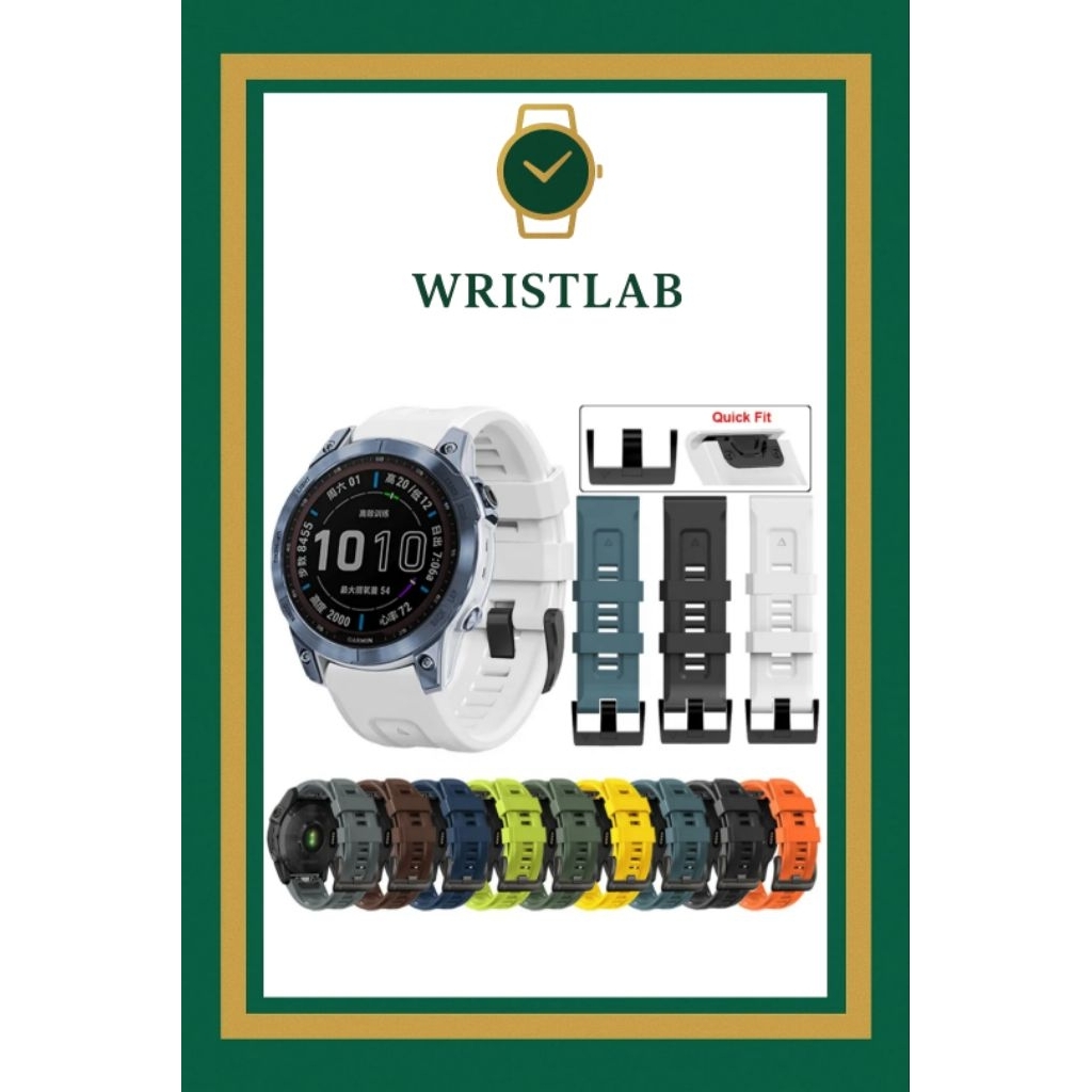 WRISTLAB STRAP QUICK FIT RUBBER F7 22MM FOR GARMIN FENIX 5 / FENIX 6 / FENIX 7 / FENIX E 47MM / FENI