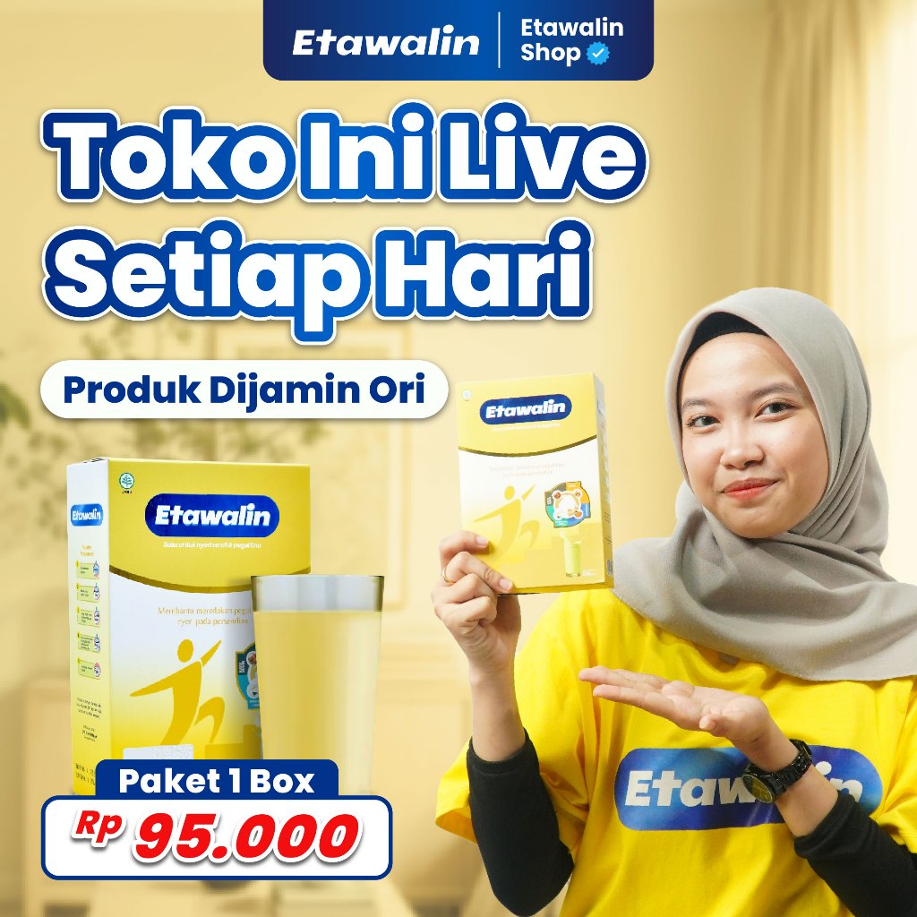 Etawalin Susu Herbal Kambing Etawa Untuk Tulang Dan Sendi Atasi Asam Urat Nyeri Sendi 1 Box 200g