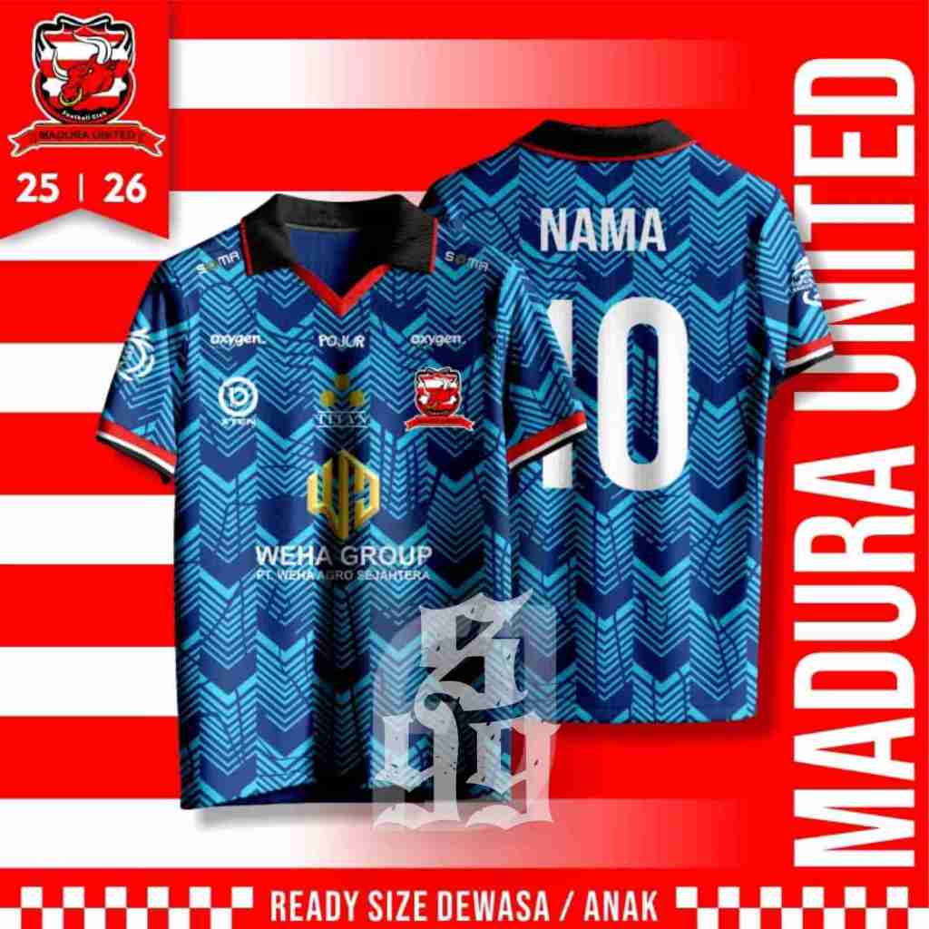Jersey Madura United Home Third 2025 2026 Jersey Madura Home Third Terbaru Free Custom No dan Nama