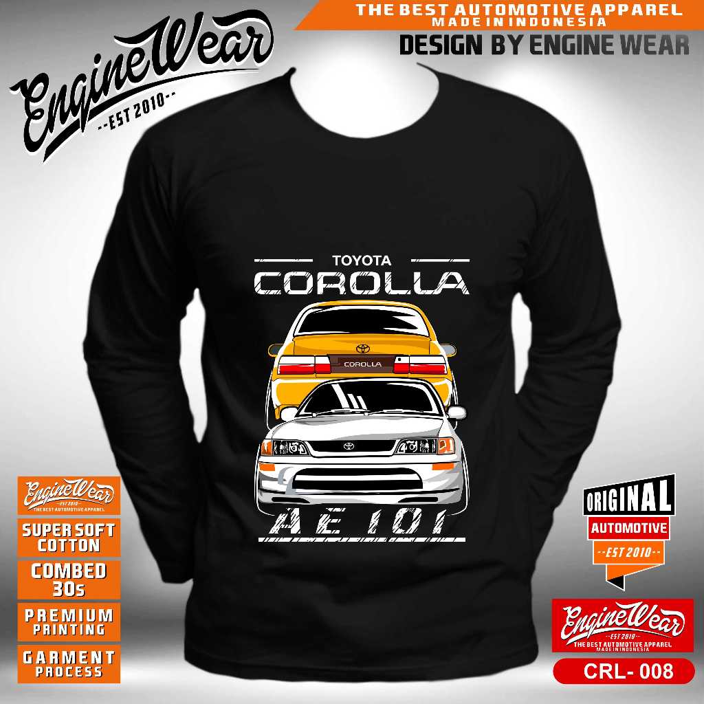 kaos greco tshirt toyota great corolla kaos great corolla AE101 baju mobil sedan otomotif pk