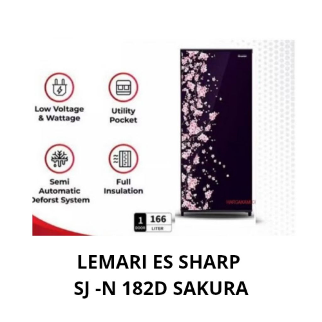 LEMARI ES SHARP SJ-N182D SAKURA