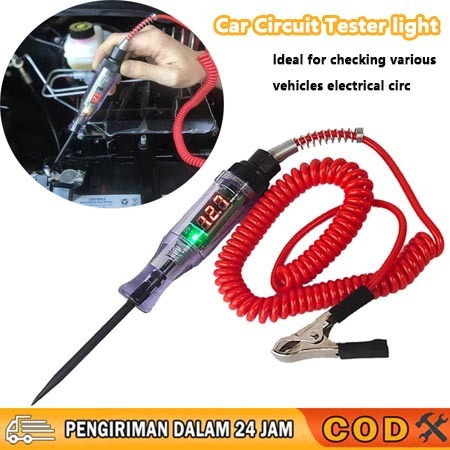Tespen listrik DC Display Digital Test Pen cek kabel putusTester testpen Kelistrikan listrik mobil m