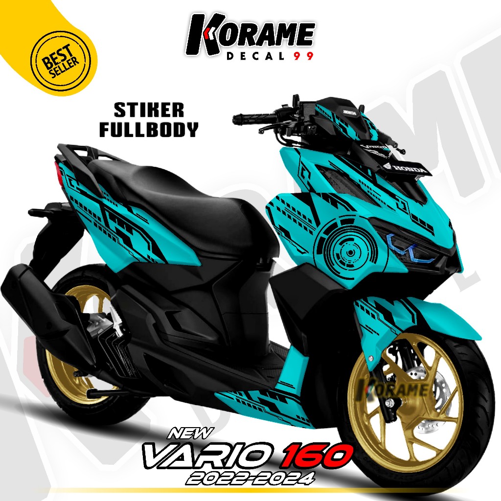 (COD) Decal Stiker Vario 160 Series ABS/NON ABS // Stiker New Vario 160 Model Modern Techno Full bod